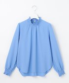 【フェルゥ/Feroux】の【洗える】スタンドネックブラウス ブルー系|ID: prp329100004471162 ipo3291000000033683881