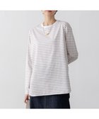 【23区/NIJYUSANKU】の【大好評素材/洗える】コットンベアジャージー ロング Tシャツ ベージュボーダー|ID: prp329100004471257 ipo3291000000031971634