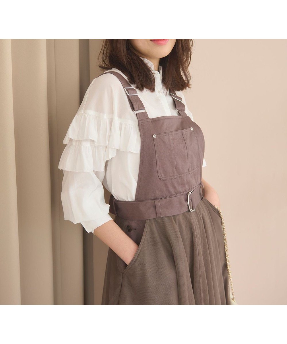 【フェルゥ/Feroux】の【洗える】フリル ブラウス インテリア・キッズ・メンズ・レディースファッション・服の通販 founy(ファニー) 　ファッション　Fashion　レディースファッション　WOMEN　トップス・カットソー　Tops/Tshirt　シャツ/ブラウス　Shirts/Blouses　おすすめ　Recommend　イエロー　Yellow　インナー　Inner　カーディガン　Cardigan　シンプル　Simple　ジャンスカ　Janska　スタンド　Stand　ストライプ　Stripe　バランス　Balance　フェミニン　Feminine　フリル　Frills　ボトム　Bottom　夏　Summer　春　Spring　S/S・春夏　Ss・Spring/Summer　洗える　Washable　無地　Plain Color　ホワイト系|ID: prp329100004471360 ipo3291000000031734308