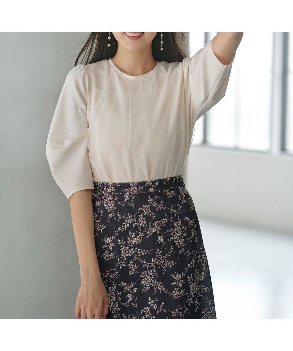 【エニィ スィス/any SiS】の【洗える】カットジョーゼットチュール トップス インテリア・キッズ・メンズ・レディースファッション・服の通販 founy(ファニー) 　ファッション　Fashion　レディースファッション　WOMEN　トップス・カットソー　Tops/Tshirt　シャツ/ブラウス　Shirts/Blouses　ジョーゼット　Georgette　ストレッチ　Stretch　スリーブ　Sleeve　チュール　Tulle　エレガント 上品　Elegant　春　Spring　洗える　Washable　秋　Autumn/Fall　A/W・秋冬　Aw・Autumn/Winter・Fw・Fall-Winter　アイボリー|ID: prp329100004471367 ipo3291000000031991750