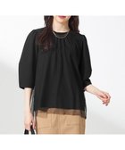 【エニィ スィス/any SiS】の【洗える】カットジョーゼットチュール トップス ブラック|ID: prp329100004471367 ipo3291000000031991753