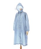 【ムーンバット/MOONBAT】のFLAT PURE サイクル レインコート ボーダー 自転車 収納袋付き サックスブルー|ID: prp329100004471389 ipo3291000000031977460