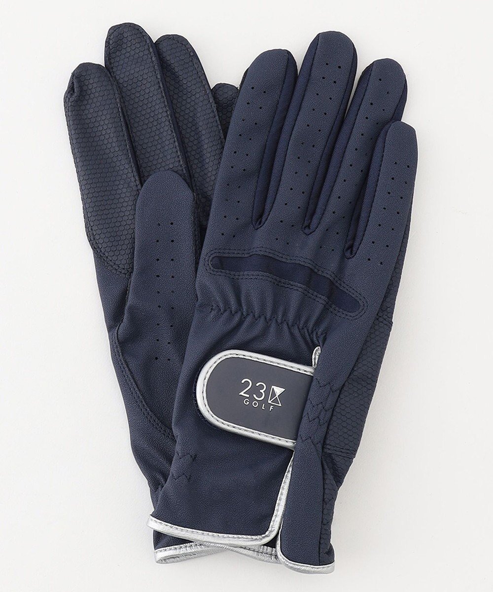 【23区 ゴルフ/NIJYUSANKU GOLF】の【WOMEN】両手用 グローブ インテリア・キッズ・メンズ・レディースファッション・服の通販 founy(ファニー) 　ファッション　Fashion　レディースファッション　WOMEN　スポーツウェア　Sportswear　スポーツグッズ　Sporting Goods　ゴルフ　Golf　シルバー　Silver　スポーツ　Sports　ネイビー系|ID: prp329100004471417 ipo3291000000031903605
