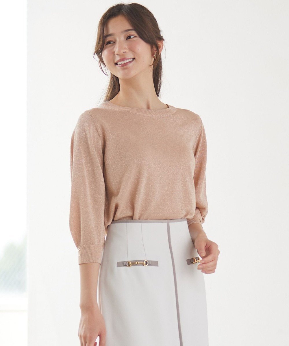 【エニィ スィス/any SiS】の【洗える】ラメ プルオーバー インテリア・キッズ・メンズ・レディースファッション・服の通販 founy(ファニー) 　ファッション　Fashion　レディースファッション　WOMEN　トップス・カットソー　Tops/Tshirt　ニット　Knit Tops　プルオーバー　Pullover　シャイニー　Shiny　シンプル　Simple　セーター　Sweater　トレンド　Trend　エレガント 上品　Elegant　洗える　Washable　A/W・秋冬　Aw・Autumn/Winter・Fw・Fall-Winter　オレンジ|ID: prp329100004471435 ipo3291000000031886703
