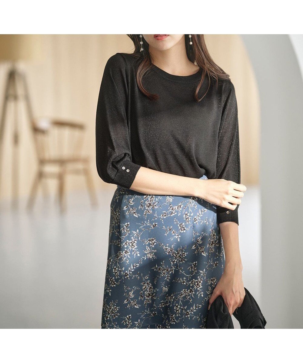 【エニィ スィス/any SiS】の【洗える】ラメ プルオーバー インテリア・キッズ・メンズ・レディースファッション・服の通販 founy(ファニー) 　ファッション　Fashion　レディースファッション　WOMEN　トップス・カットソー　Tops/Tshirt　ニット　Knit Tops　プルオーバー　Pullover　シャイニー　Shiny　シンプル　Simple　セーター　Sweater　トレンド　Trend　エレガント 上品　Elegant　洗える　Washable　A/W・秋冬　Aw・Autumn/Winter・Fw・Fall-Winter　ブラック|ID: prp329100004471435 ipo3291000000031886707