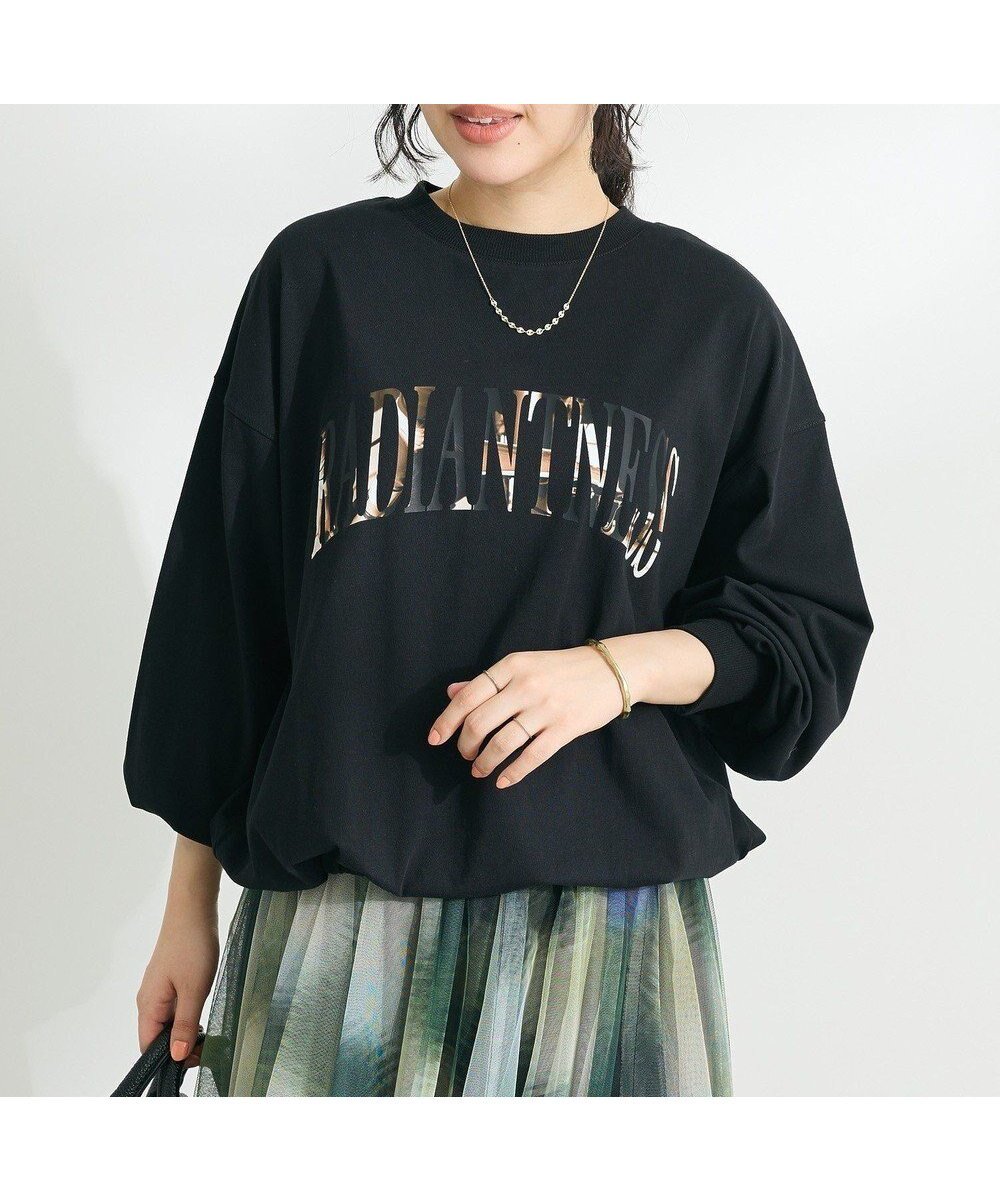 【クラフトスタンダードブティック/CRAFT STANDARD BOUTIQUE】のバルーンロゴカットソー インテリア・キッズ・メンズ・レディースファッション・服の通販 founy(ファニー) 　ファッション　Fashion　レディースファッション　WOMEN　トップス・カットソー　Tops/Tshirt　シャツ/ブラウス　Shirts/Blouses　ロング / Tシャツ　T-Shirts　カットソー　Cut and Sewn　春　Spring　カットソー　Cut And Sew　スリーブ　Sleeve　トレンド　Trend　ドロップ　Drop　バルーン　Balloon　フォルム　Form　プリント　Print　ポケット　Pocket　ロング　Long　S/S・春夏　Ss・Spring/Summer　おすすめ　Recommend　夏　Summer　2025年　2025　2025春夏・S/S　Ss,Spring/Summer,2025　Black|ID: prp329100004471498 ipo3291000000031986116