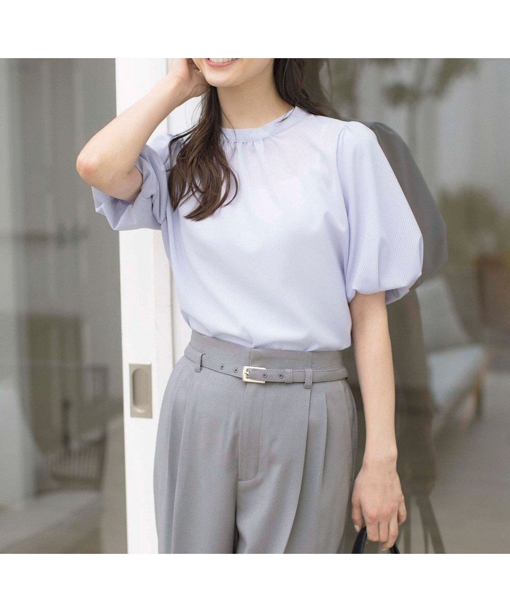 【エニィ スィス/any SiS】の【洗える】シアーストライプ ブラウス インテリア・キッズ・メンズ・レディースファッション・服の通販 founy(ファニー) 　ファッション　Fashion　レディースファッション　WOMEN　トップス・カットソー　Tops/Tshirt　シャツ/ブラウス　Shirts/Blouses　カーディガン　Cardigan　ギンガム　Gingham　コンシャス　Conscious　シンプル　Simple　ジャケット　Jacket　スタンド　Stand　ストライプ　Stripe　チェック　Check　フェミニン　Feminine　夏　Summer　春　Spring　S/S・春夏　Ss・Spring/Summer　洗える　Washable　無地　Plain Color　ライトブルー|ID: prp329100004471503 ipo3291000000031967972