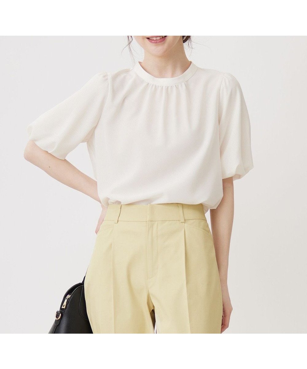 【エニィ スィス/any SiS】の【洗える】シアーストライプ ブラウス インテリア・キッズ・メンズ・レディースファッション・服の通販 founy(ファニー) 　ファッション　Fashion　レディースファッション　WOMEN　トップス・カットソー　Tops/Tshirt　シャツ/ブラウス　Shirts/Blouses　カーディガン　Cardigan　ギンガム　Gingham　コンシャス　Conscious　シンプル　Simple　ジャケット　Jacket　スタンド　Stand　ストライプ　Stripe　チェック　Check　フェミニン　Feminine　夏　Summer　春　Spring　S/S・春夏　Ss・Spring/Summer　洗える　Washable　無地　Plain Color　オフ|ID: prp329100004471503 ipo3291000000031967974