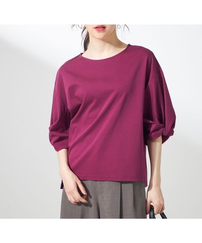 【エニィ スィス/any SiS】のシルケットスムースツイストスリーブ カットソー インテリア・キッズ・メンズ・レディースファッション・服の通販 founy(ファニー) https://founy.com/ ファッション Fashion レディースファッション Fashion for Women トップス・カットソー Cut & Sew Tops シャツ・ブラウス・オフィスカジュアル Elegant Blouses & Button-Ups ロングTシャツ・Tシャツ Longline T-Shirts & Tees カットソー・ベーシックTシャツ Cut-and-Sewn Tops / Stretch Tees & Basics カットソー Cut and Sewn Top シルク Silk, 100% Silk シルケット Silket, Silky Cotton シンプル Simple, Minimal フェミニン Feminine, Girly 夏 Summer 春 Spring S/S・春夏 SS, Spring/Summer, Warm Season |ID: prp329100004471563 ipo3291000000034410789