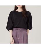 【エニィ スィス/any SiS】のシルケットスムースツイストスリーブ カットソー 人気、トレンドファッション・服の通販 founy(ファニー) ファッション Fashion レディースファッション Fashion for Women トップス・カットソー Cut & Sew Tops シャツ・ブラウス・オフィスカジュアル Elegant Blouses & Button-Ups ロングTシャツ・Tシャツ Longline T-Shirts & Tees カットソー・ベーシックTシャツ Cut-and-Sewn Tops / Stretch Tees & Basics カットソー Cut and Sewn Top シルク Silk, 100% Silk シルケット Silket, Silky Cotton シンプル Simple, Minimal フェミニン Feminine, Girly 夏 Summer 春 Spring S/S・春夏 SS, Spring/Summer, Warm Season thumbnail ブラック|ID: prp329100004471563 ipo3291000000036244925