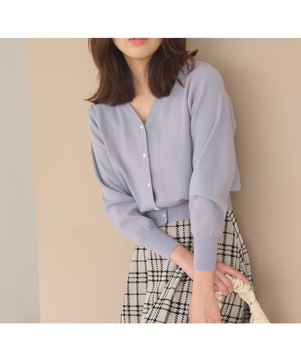 【フェルゥ/Feroux】の【洗える】ビジューボタン2WAY カーディガン インテリア・キッズ・メンズ・レディースファッション・服の通販 founy(ファニー) 　ファッション　Fashion　レディースファッション　WOMEN　トップス・カットソー　Tops/Tshirt　カーディガン　Cardigans　おすすめ　Recommend　なめらか　Smooth　カーディガン　Cardigan　バランス　Balance　フェミニン　Feminine　フロント　Front　ベーシック　Basic　ボトム　Bottom　夏　Summer　春　Spring　洗える　Washable　A/W・秋冬　Aw・Autumn/Winter・Fw・Fall-Winter　スカイブルー系|ID: prp329100004471608 ipo3291000000031990465