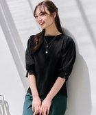 【エニィ スィス/any SiS】の【接触冷感】美人 ボリュームスリーブ カットソー ブラック|ID: prp329100004471755 ipo3291000000034220434