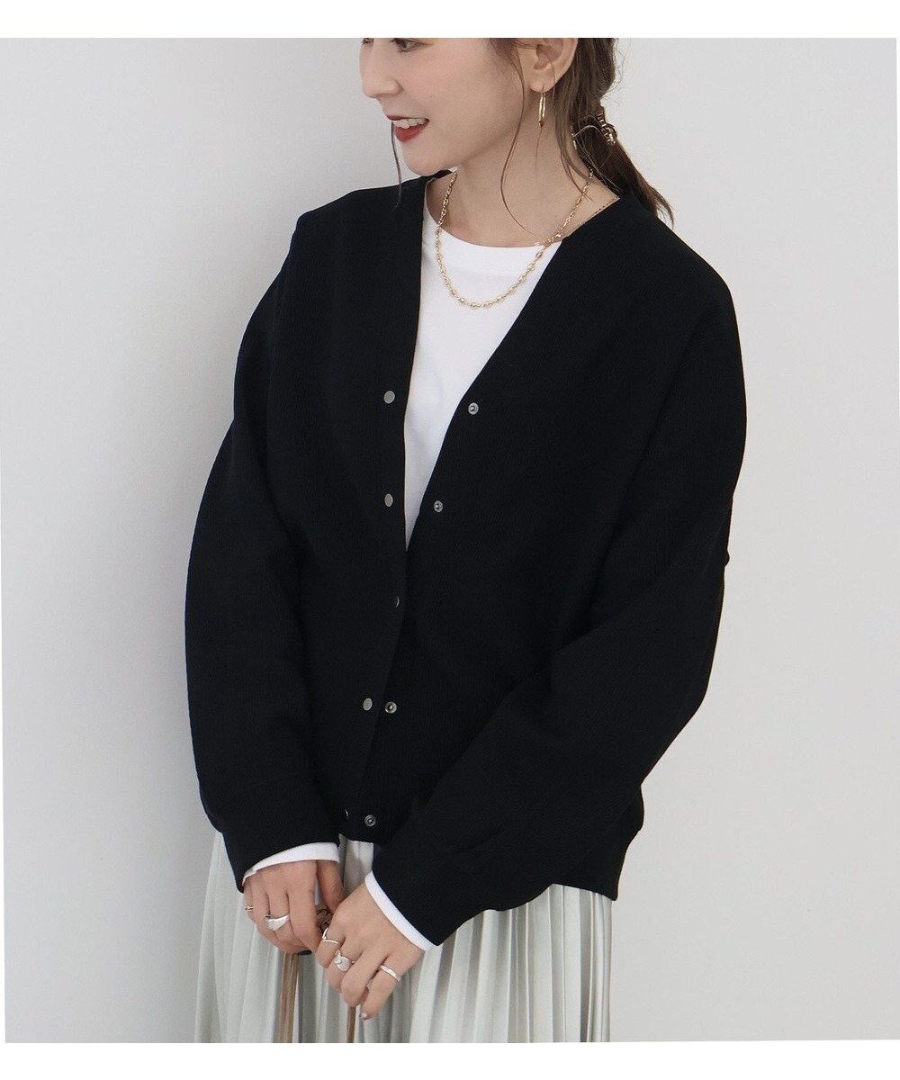 【アメリカンホリック/AMERICAN HOLIC】のVネックリップルカーディガン 人気、トレンドファッション・服の通販 founy(ファニー) 　ファッション　Fashion　レディースファッション　WOMEN　トップス・カットソー　Tops/Tshirt　カーディガン　Cardigans　Vネック　V-Neck　おすすめ　Recommend　カーディガン　Cardigan　シンプル　Simple　スリーブ　Sleeve　A/W・秋冬　Aw・Autumn/Winter・Fw・Fall-Winter　 other-1|ID: prp329100004471777 ipo3291000000031951688