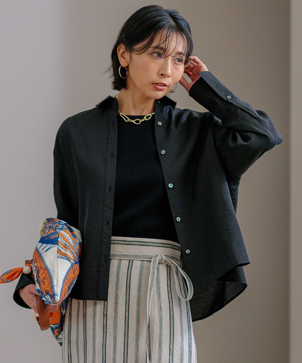 【23区/NIJYUSANKU】の【接触冷感/速乾】シアータンブラー シャツ インテリア・キッズ・メンズ・レディースファッション・服の通販 founy(ファニー) 　ファッション　Fashion　レディースファッション　WOMEN　トップス・カットソー　Tops/Tshirt　シャツ/ブラウス　Shirts/Blouses　インナー　Inner　春　Spring　シアー　Sheer　トレンド　Trend　ドレープ　Drape　フレア　Flare　ボトム　Bottom　S/S・春夏　Ss・Spring/Summer　夏　Summer　2024年　2024　エレガント 上品　Elegant　2024-2025秋冬・A/W　Aw/Autumn/Winter/Fw/Fall/2024-2025　ブラック系|ID: prp329100004471901 ipo3291000000032221008
