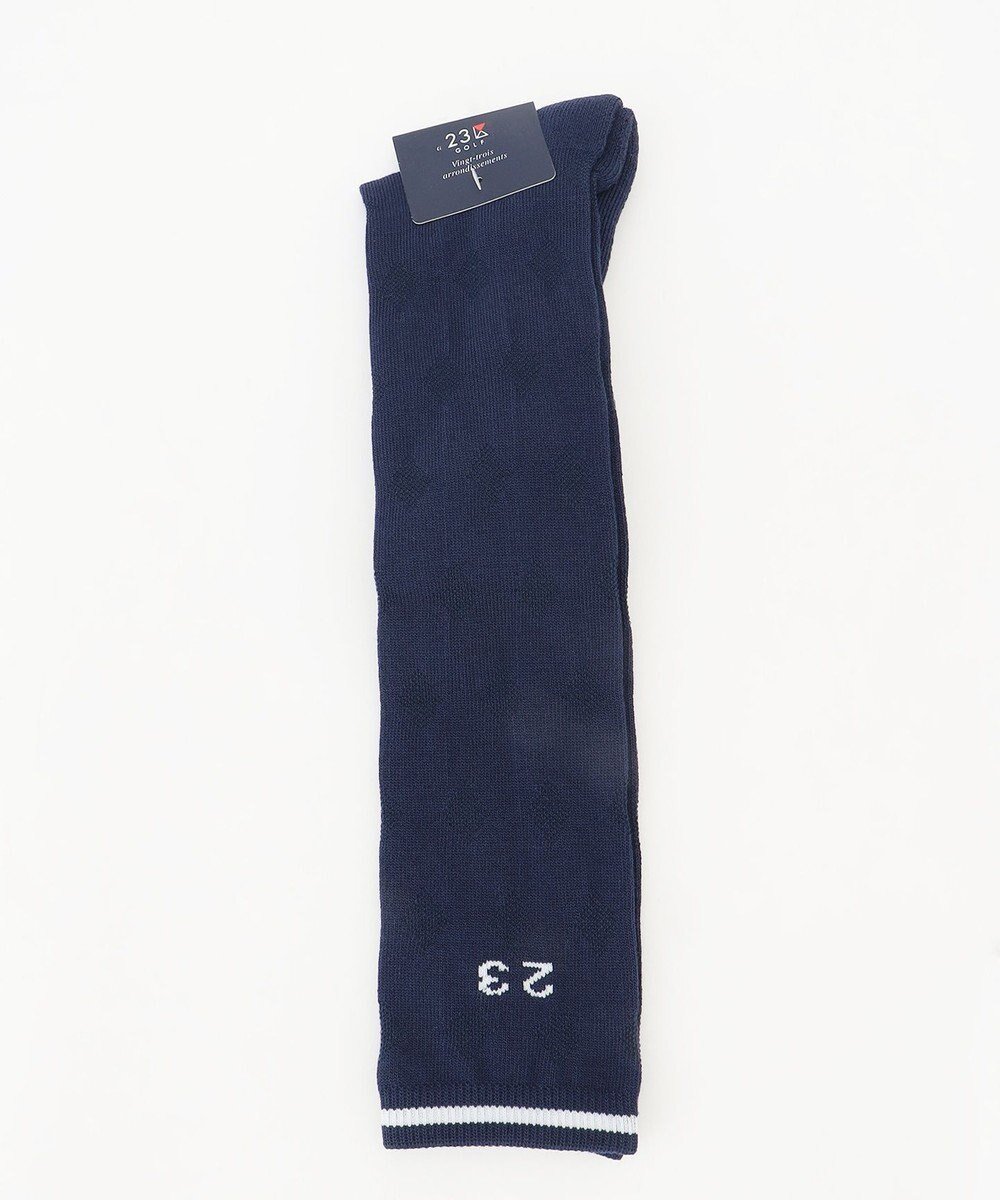 【23区 ゴルフ/NIJYUSANKU GOLF】の【WOMEN】ベーシック ハイソックス インテリア・キッズ・メンズ・レディースファッション・服の通販 founy(ファニー) 　ファッション　Fashion　レディースファッション　Fashion for Women　ソックス&靴下　Socks & Hosiery　レッグウェア・ストッキング　Legwear & Hosiery　クッション　Cushion, Throw Pillow　クラシック　Classic, Timeless Style　ソックス　Socks, Hosiery　ベーシック　Basic, Essential　ボーダー　Border, Stripe　再入荷　Restock / Back in Stock　ネイビー系|ID: prp329100004471911 ipo3291000000032709715