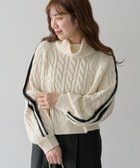 【グリーンパークス/Green Parks】の・swing by ラインケーブルタートルニット Off White|ID: prp329100004471935 ipo3291000000032775702