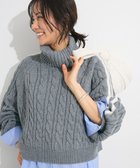 【グリーンパークス/Green Parks】の・swing by ラインケーブルタートルニット Gray Mixture|ID: prp329100004471935 ipo3291000000032775703