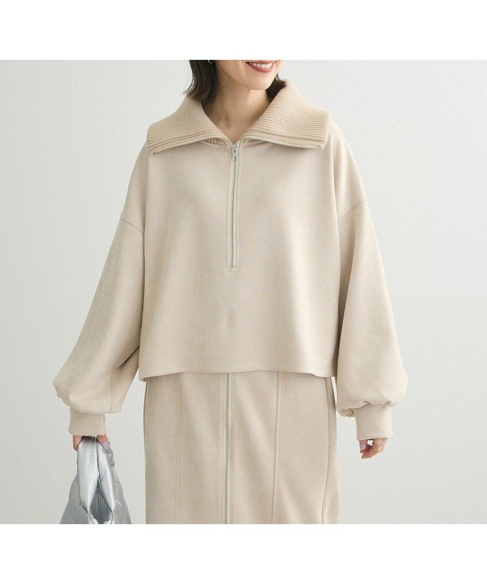 【グリーンパークス/Green Parks】の・ELENCARE DUE スエードポンチハーフZIP インテリア・キッズ・メンズ・レディースファッション・服の通販 founy(ファニー) https://founy.com/ ファッション Fashion レディースファッション Fashion for Women トップス・カットソー Cut & Sew Tops シャツ・ブラウス・オフィスカジュアル Elegant Blouses & Button-Ups ロングTシャツ・Tシャツ Longline T-Shirts & Tees カットソー・ベーシックTシャツ Cut-and-Sewn Tops / Stretch Tees & Basics おすすめ Recommended / Our Picks カットソー Cut and Sewn Top スリーブ Sleeve, Long Sleeve / Short Sleeve バランス Balance, Style Balance ボックス Boxy, Box Shape ポケット Pocket, Pocket Detail リブニット Rib Knit, Ribbed Knit A/W・秋冬 Autumn/Winter |ID: prp329100004472029 ipo3291000000032734293