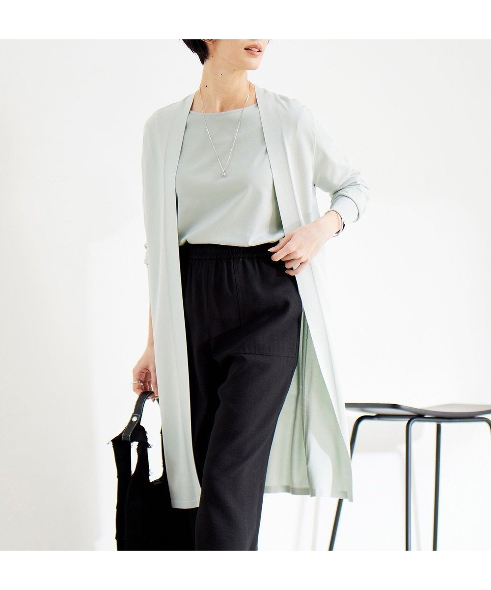 【アイシービー/iCB】の【WEB限定カラーあり・接触冷感・UVケア・洗える】 シンセティックハイゲージ ロングカーディガン インテリア・キッズ・メンズ・レディースファッション・服の通販 founy(ファニー) ファッション Fashion レディースファッション Fashion for Women トップス・カットソー Cut & Sew Tops カーディガン・羽織り Layered Style Cardigans 春 Spring 洗える Machine Washable カーディガン Cardigan, Knitwear コンパクト Compact, Small Size シンプル Simple, Minimal 半袖 Short Sleeve, Half Sleeve ロング Long, Long-Length S/S・春夏 SS, Spring/Summer, Warm Season 夏 Summer 2024年 2024 2024春夏・S/S Spring/Summer 2024 SS24 エレガント 上品 Elegant アイスグレー系|ID: prp329100004472275 ipo3291000000033711115