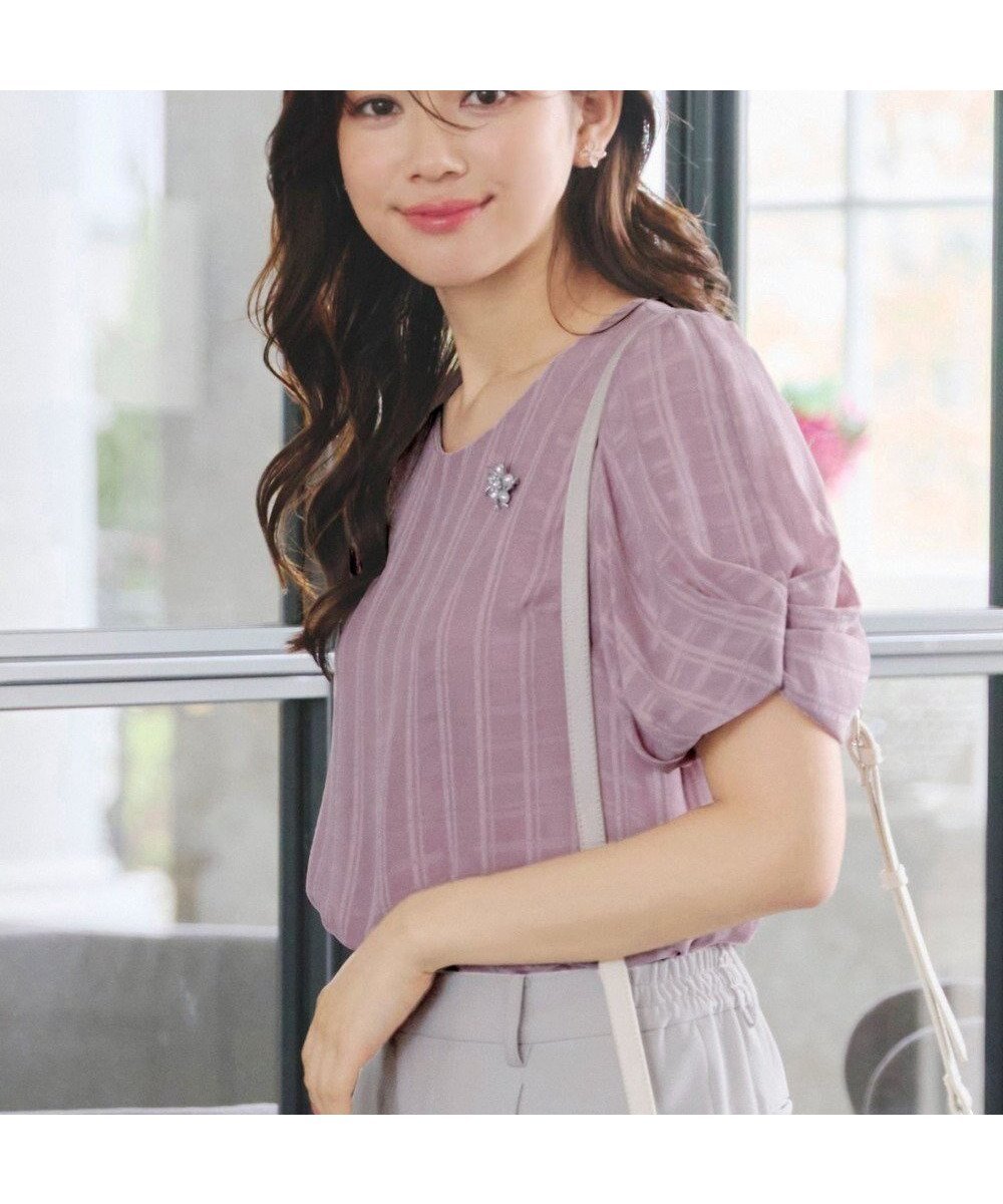 【ティアクラッセ/Tiaclasse】の【洗える】ツイスト袖チェックブラウス インテリア・キッズ・メンズ・レディースファッション・服の通販 founy(ファニー) ファッション Fashion レディースファッション Fashion for Women トップス・カットソー Cut & Sew Tops シャツ・ブラウス・オフィスカジュアル Elegant Blouses & Button-Ups カーディガン Cardigan, Knitwear シフォン Chiffon, Lightweight Fabric シンプル Simple, Minimal チェック Check, Plaid, Tartan チュニック Tunic, Long Top ツイスト Tweed, Tweed Fabric ポケット Pocket, Pocket Detail リボン Ribbon, Bow 再入荷 Restock / Back in Stock 夏 Summer 新作・新入荷 New Arrivals / New In 春 Spring S/S・春夏 SS, Spring/Summer, Warm Season 洗える Machine Washable ピンク|ID: prp329100004472279 ipo3291000000034179071