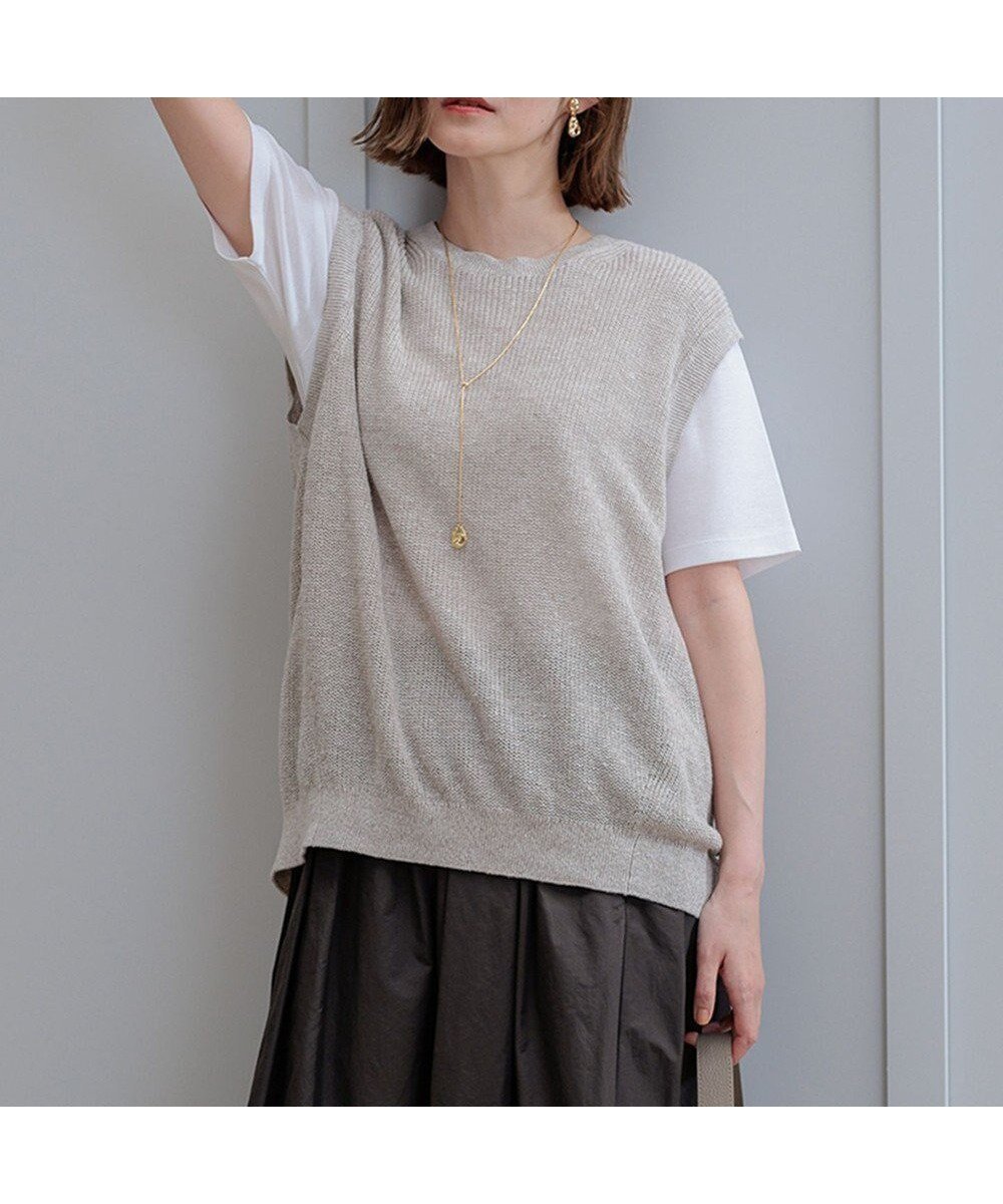 【23区/NIJYUSANKU】の【洗える】ピュアリネン ニット ベスト 人気、トレンドファッション・服の通販 founy(ファニー) 　ファッション　Fashion　レディースファッション　WOMEN　アウター　Coat Outerwear　トップス・カットソー　Tops/Tshirt　ニット　Knit Tops　ベスト/ジレ　Gilets/Vests　春　Spring　洗える　Washable　畦　Ridge　カットソー　Cut And Sew　サマー　Summer　スリーブ　Sleeve　セーター　Sweater　ベスト　Vest　リネン　Linen　S/S・春夏　Ss・Spring/Summer　夏　Summer　2024年　2024　2024春夏・S/S　Ss,Spring/Summer,2024　 other-1|ID: prp329100004472333 ipo3291000000031965097