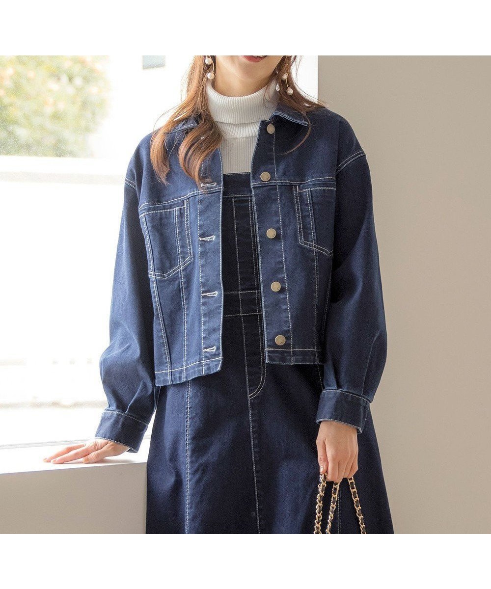 【エニィ スィス/any SiS】の【洗える】ストレッチライトデニム ジャケット インテリア・キッズ・メンズ・レディースファッション・服の通販 founy(ファニー) 　ファッション　Fashion　レディースファッション　WOMEN　アウター　Coat Outerwear　ジャケット　Jackets　デニムジャケット　Denim Jackets　インディゴ　Indigo　春　Spring　洗える　Washable　コイン　Coin　コンパクト　Compact　ショルダー　Shoulder　ジャケット　Jacket　ストレッチ　Stretch　スリーブ　Sleeve　デニム　Denim　ドロップ　Drop　ブリーチ　Bleach　ベーシック　Basic　S/S・春夏　Ss・Spring/Summer　夏　Summer　NEW・新作・新着・新入荷　New Arrivals　インディゴ|ID: prp329100004472568 ipo3291000000031962452