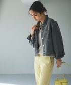 【エニィ スィス/any SiS】の【洗える】ストレッチライトデニム ジャケット グレー|ID: prp329100004472568 ipo3291000000032659240