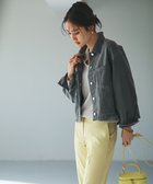 【エニィ スィス/any SiS】の【洗える】ストレッチライトデニム ジャケット グレー|ID: prp329100004472568 ipo3291000000033032179