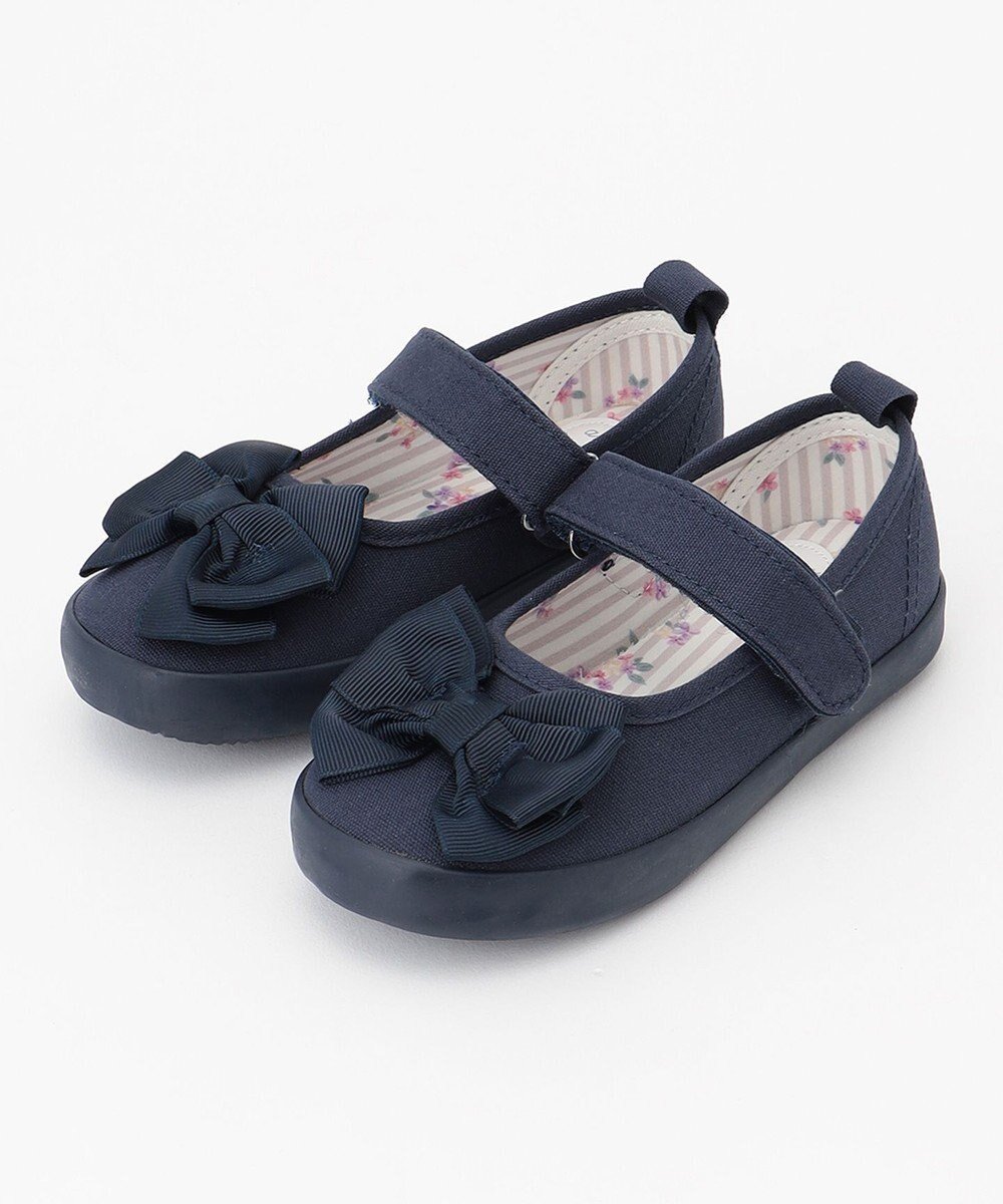 【エニファム/any FAM / KIDS】のリボンベルクロハンプバレエ インテリア・キッズ・メンズ・レディースファッション・服の通販 founy(ファニー) 　ファッション　Fashion　キッズファッション　KIDS　オケージョン　Occasion　キャンバス　Canvas　シューズ　Shoes　スマホ　Smartphone　人気　Popularity　バレエ　Ballet　リボン　Ribbon　A/W・秋冬　Aw・Autumn/Winter・Fw・Fall-Winter　再入荷　Restock/Back In Stock/Re Arrival　エレガント 上品　Elegant　セレモニー　Ceremony　ネイビー系|ID: prp329100004472803 ipo3291000000031941275