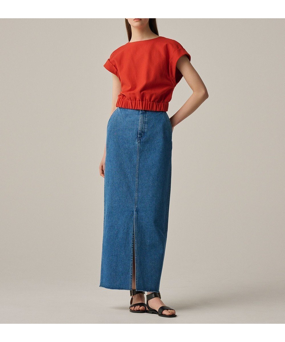 【アンクレイヴ/uncrave】のデニム スカート(uncrave WHITE) インテリア・キッズ・メンズ・レディースファッション・服の通販 founy(ファニー) 　ファッション　Fashion　レディースファッション　WOMEN　スカート　Skirt　デニムスカート　Denim Skirts　インディゴ　Indigo　カットオフ　Cut Off　ストーン　Stone　スリット　Slit　雑誌　Magazine　デニム　Denim　フロント　Front　ブリーチ　Bleach　A/W・秋冬　Aw・Autumn/Winter・Fw・Fall-Winter　S/S・春夏　Ss・Spring/Summer　夏　Summer　エレガント 上品　Elegant　ブルー|ID: prp329100004472876 ipo3291000000031988477