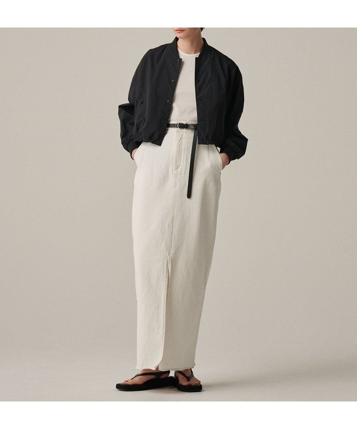 【アンクレイヴ/uncrave】のデニム スカート(uncrave WHITE) インテリア・キッズ・メンズ・レディースファッション・服の通販 founy(ファニー) https://founy.com/ ファッション Fashion レディースファッション Fashion for Women スカート Skirts デニムスカート・カジュアルスカート Denim Skirts インディゴ Indigo Denim カットオフ Cut-Off Design ストーン Stone, Gem-Like スリット Slit, Slit Detail 雑誌 Magazine, Fashion Magazine デニム Denim, Jeans Material フロント Front, Front Design ブリーチ Bleach, Washed Finish A/W・秋冬 Autumn/Winter S/S・春夏 SS, Spring/Summer, Warm Season 夏 Summer エレガント 上品 Elegant |ID: prp329100004472876 ipo3291000000034274266