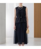 【23区/NIJYUSANKU】の【APPLAUDIR】クリアジョーゼット ドットチュールコンビ ドレス ブラック系|ID: prp329100004472886 ipo3291000000031950830