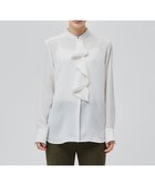 【ベイジ,/BEIGE,】の【洗える】STOW / バンドカラーフリルブラウス Ecru|ID: prp329100004472898 ipo3291000000031975374