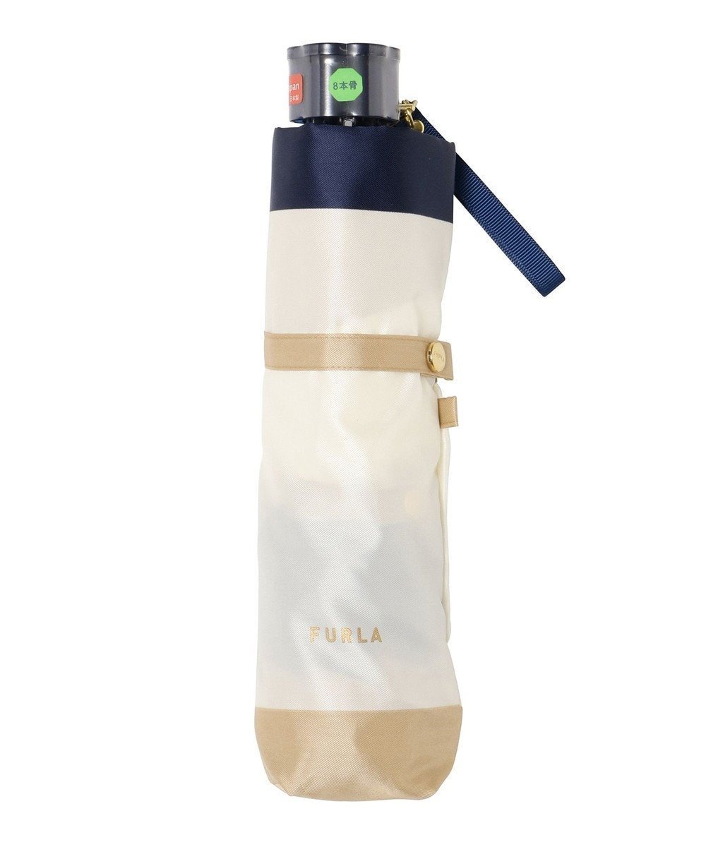 【ムーンバット/MOONBAT】のFURLA 【日本製】折りたたみ傘 カラーボーダー インテリア・キッズ・メンズ・レディースファッション・服の通販 founy(ファニー) 　ファッション　Fashion　レディースファッション　WOMEN　傘 / レイングッズ　Umbrellas/Rainwear　アクセサリー　Accessories　イタリア　Italy　カラフル　Colorful　グラス　Glass　傘　Umbrella　軽量　Lightweight　シューズ　Shoes　シンプル　Simple　プリント　Print　ボーダー　Border　おすすめ　Recommend　日本製　Made In Japan　エレガント 上品　Elegant　ベージュ|ID: prp329100004472956 ipo3291000000031971467