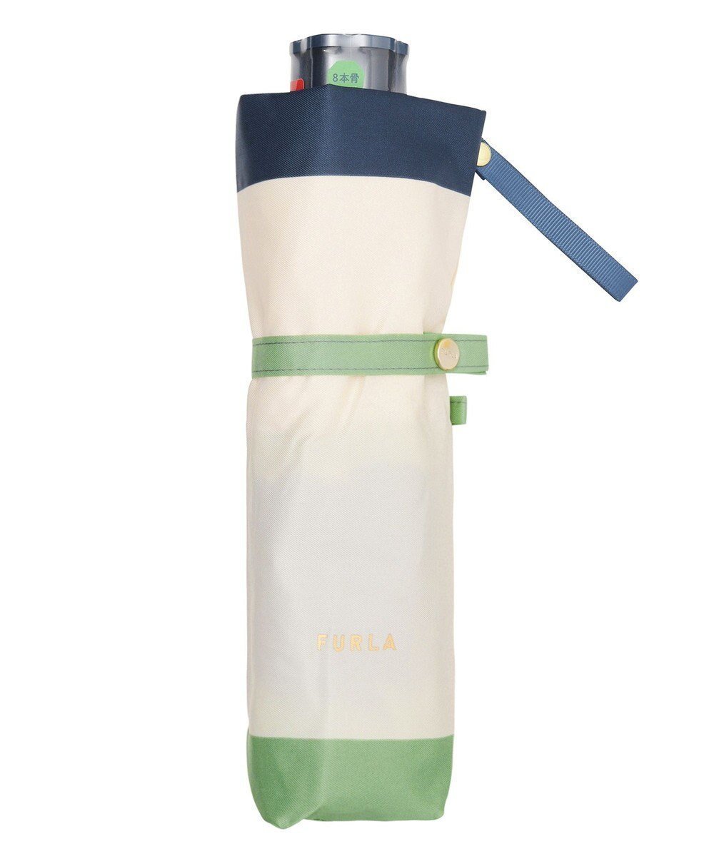 【ムーンバット/MOONBAT】のFURLA 【日本製】折りたたみ傘 カラーボーダー インテリア・キッズ・メンズ・レディースファッション・服の通販 founy(ファニー) 　ファッション　Fashion　レディースファッション　WOMEN　傘 / レイングッズ　Umbrellas/Rainwear　アクセサリー　Accessories　イタリア　Italy　カラフル　Colorful　グラス　Glass　傘　Umbrella　軽量　Lightweight　シューズ　Shoes　シンプル　Simple　プリント　Print　ボーダー　Border　おすすめ　Recommend　日本製　Made In Japan　エレガント 上品　Elegant　ライトグリーン|ID: prp329100004472956 ipo3291000000031971469