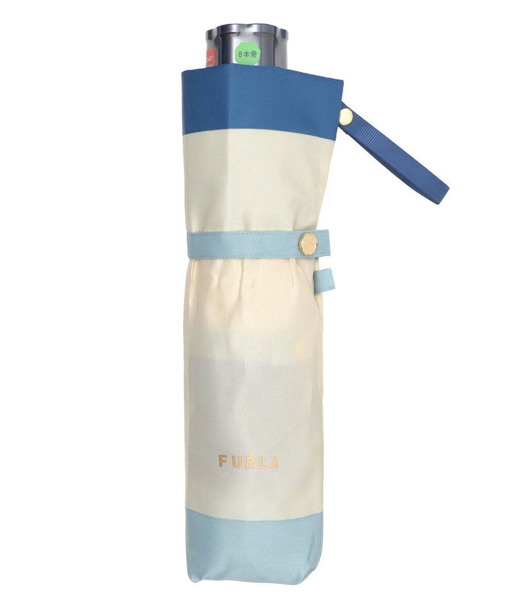 【ムーンバット/MOONBAT】のFURLA 【日本製】折りたたみ傘 カラーボーダー インテリア・キッズ・メンズ・レディースファッション・服の通販 founy(ファニー) 　ファッション　Fashion　レディースファッション　WOMEN　傘 / レイングッズ　Umbrellas/Rainwear　アクセサリー　Accessories　イタリア　Italy　カラフル　Colorful　グラス　Glass　傘　Umbrella　軽量　Lightweight　シューズ　Shoes　シンプル　Simple　プリント　Print　ボーダー　Border　おすすめ　Recommend　日本製　Made In Japan　エレガント 上品　Elegant　サックスブルー|ID: prp329100004472956 ipo3291000000031971470