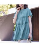 【ティアクラッセ/Tiaclasse】の【洗える】バンドカラーティアードシャツチュニックブラウス ミント|ID: prp329100004473196 ipo3291000000034629223