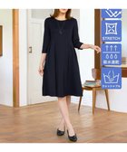 【ティアクラッセ/Tiaclasse】の【UVカット・吸水速乾】 “きれい見え” カットソータックフレアワンピース ネイビー|ID: prp329100004473209 ipo3291000000035644148