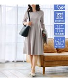 【ティアクラッセ/Tiaclasse】の【UVカット・吸水速乾】 “きれい見え” カットソータックフレアワンピース グレージュ|ID: prp329100004473209 ipo3291000000035644149