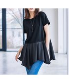 【ティアクラッセ/Tiaclasse】の【洗える】イレギュラーヘムチュニックブラウス ブラック×ブラック|ID: prp329100004473321 ipo3291000000031942214