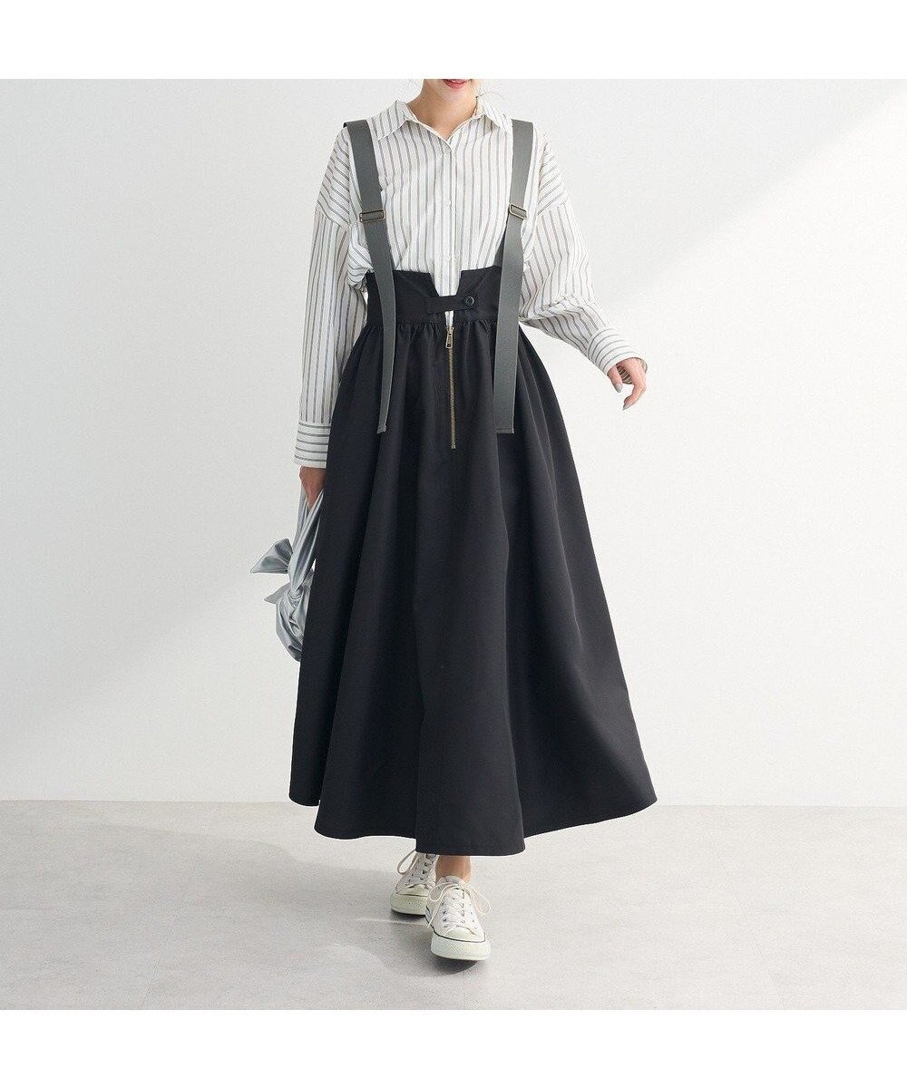 【グリーンパークス/Green Parks】の・DOUBLE FLAGS サスペンダーミリタリースカ 人気、トレンドファッション・服の通販 founy(ファニー) 　ファッション　Fashion　レディースファッション　Ladies' Fashion Online　スカート　Skirt　おすすめ　Recommend　カットソー　Cut And Sew　サスペンダー　Suspenders　シンプル　Simple　スリット　Slit　フレア　Flare　フロント　Front　ポケット　Pocket　ミリタリー　Military　夏　Summer　春　Spring　S/S・春夏　Ss・Spring/Summer　 other-1|ID: prp329100004473380 ipo3291000000032576775