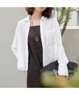 【23区/NIJYUSANKU】の【洗える】LIBECO クロップド シャツ 人気、トレンドファッション・服の通販 founy(ファニー) ファッション Fashion レディースファッション WOMEN トップス・カットソー Tops/Tshirt シャツ/ブラウス Shirts/Blouses 春 Spring 洗える Washable カフス Cuffs クロップド Cropped シンプル Simple ストライプ Stripe スリーブ Sleeve バランス Balance ベーシック Basic ポケット Pocket 無地 Plain Color ラベンダー Lavender リネン Linen S/S・春夏 Ss・Spring/Summer 夏 Summer 2025年 2025 2025春夏・S/S Ss,Spring/Summer,2025 |ID:prp329100004473698
