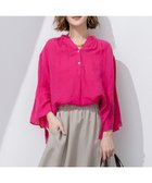 【23区/NIJYUSANKU】の【洗える】LIBECO タックスリーブ シャツ マゼンタ|ID:prp329100004473705