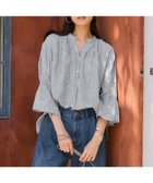 【23区/NIJYUSANKU】の【洗える】LIBECO タックスリーブ シャツ ダークグリーンストライプ|ID:prp329100004473705