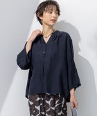【23区/NIJYUSANKU】の【洗える】LIBECO タックスリーブ シャツ ネイビー|ID: prp329100004473705 ipo3291000000032758034