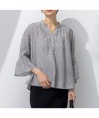 【23区/NIJYUSANKU】の【洗える】LIBECO タックスリーブ シャツ ダークブラウンストライプ|ID: prp329100004473705 ipo3291000000032758039