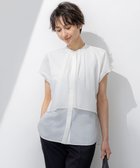 【23区/NIJYUSANKU】の【撥水加工/洗える】シアーナイロンツイル レイヤード ブラウス ホワイト系|ID:prp329100004473711