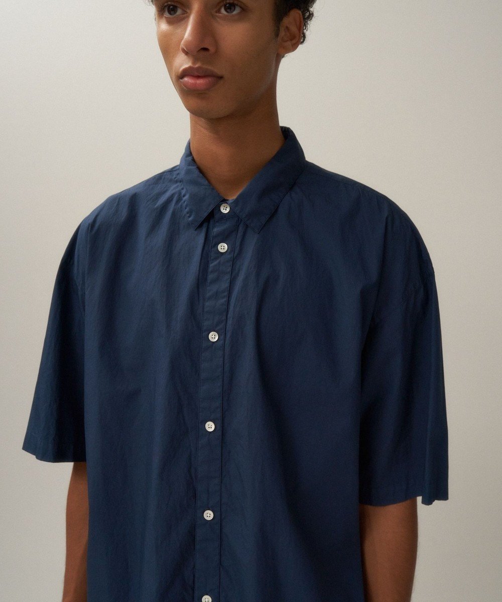 【エイトン/ATON】のCOTTON LAWN オーバーサイズショートスリーブシャツ - UNISEX インテリア・キッズ・メンズ・レディースファッション・服の通販 founy(ファニー) 　ファッション　Fashion　レディースファッション　WOMEN　トップス・カットソー　Tops/Tshirt　シャツ/ブラウス　Shirts/Blouses　春　Spring　カリフォルニア　California　スーピマ　Supima　ドレス　Dress　半袖　Short Sleeve　ユニセックス　Unisex　S/S・春夏　Ss・Spring/Summer　夏　Summer　NAVY|ID: prp329100004473772 ipo3291000000032177471