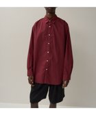 【エイトン/ATON】のCOTTON LAWN オーバーサイズシャツ - UNISEX BURGUNDY|ID: prp329100004473774 ipo3291000000032588652