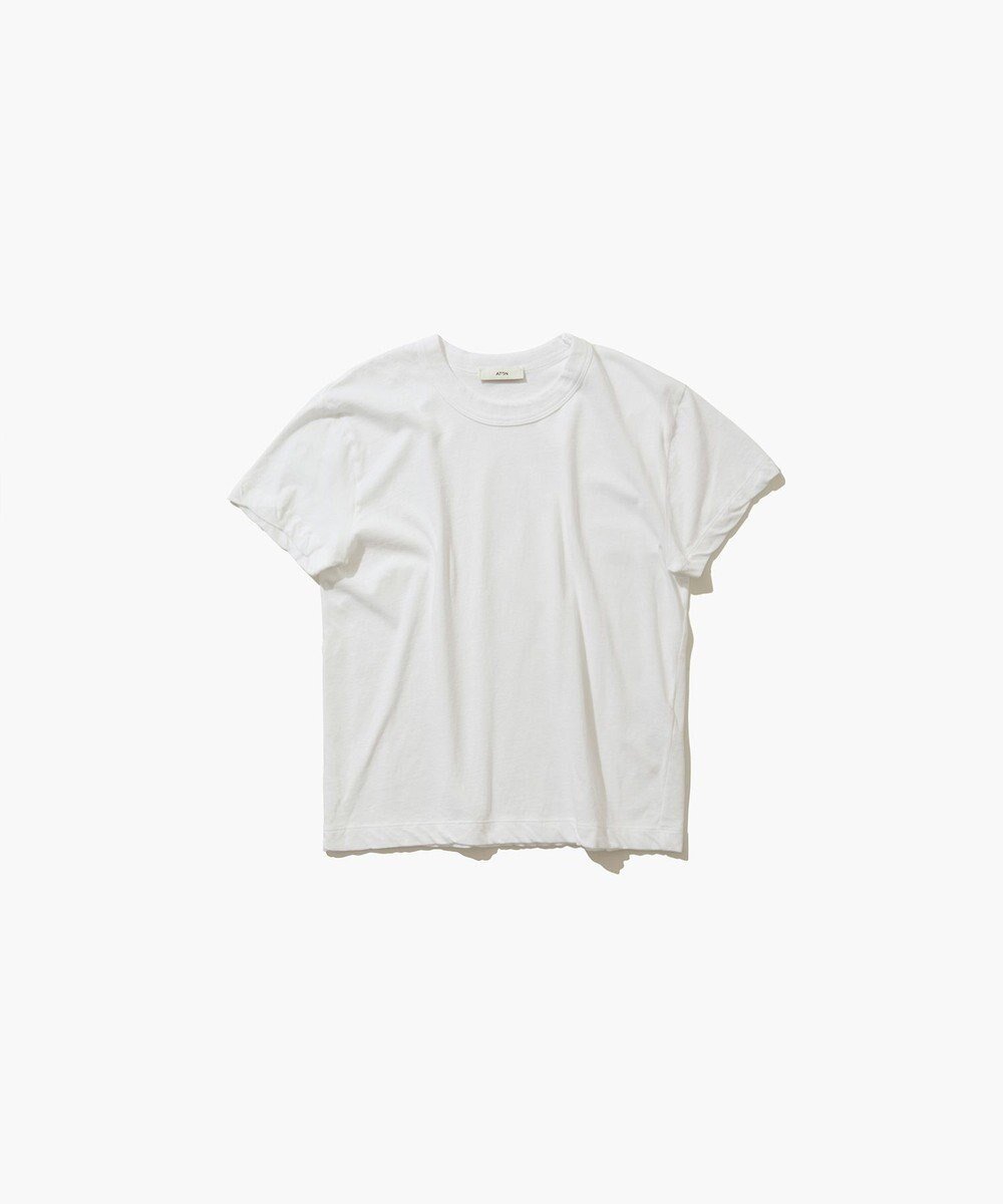 【エイトン/ATON】のFRESCA SINGLE JERSEY コンパクトTシャツ インテリア・キッズ・メンズ・レディースファッション・服の通販 founy(ファニー) 　ファッション　Fashion　レディースファッション　Fashion for Women　トップス・カットソー　Cut & Sew Tops　シャツ・ブラウス・オフィスカジュアル　Elegant Blouses & Button-Ups　ロングTシャツ・Tシャツ　Longline T-Shirts & Tees　カットソー・ベーシックTシャツ　Cut-and-Sewn Tops / Stretch Tees & Basics　インド　Indian Textile　春　Spring　カットソー　Cut and Sewn Top　コンパクト　Compact, Small Size　サマー　Summer, Summer Style　スタンダード　Standard, Basic　タンク　Tank Top, Sleeveless Top　S/S・春夏　SS, Spring/Summer, Warm Season　夏　Summer　WHITE|ID: prp329100004473785 ipo3291000000033330991